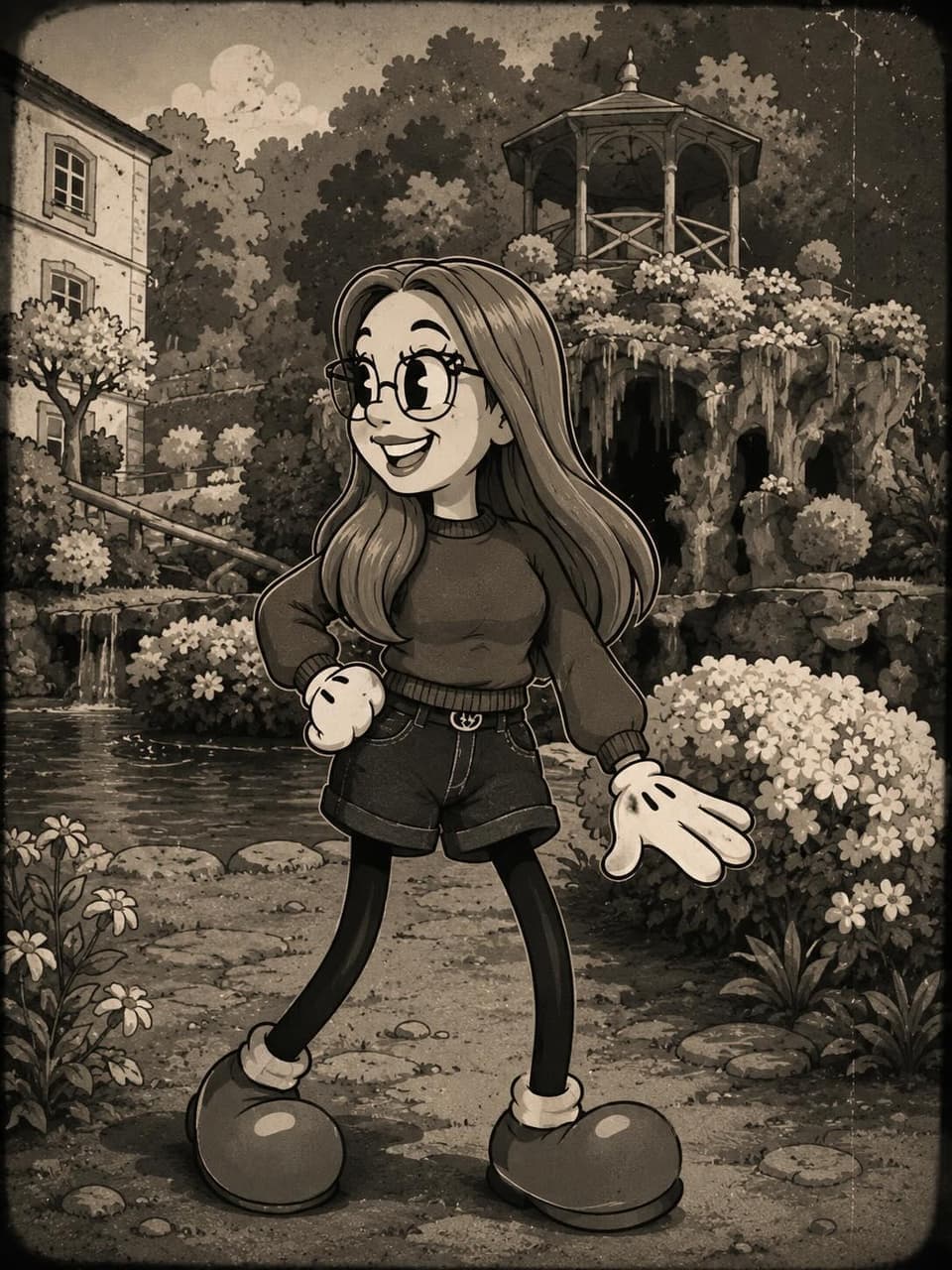 ChatGPT photo editing prompt result - Retro Cartoon Photos