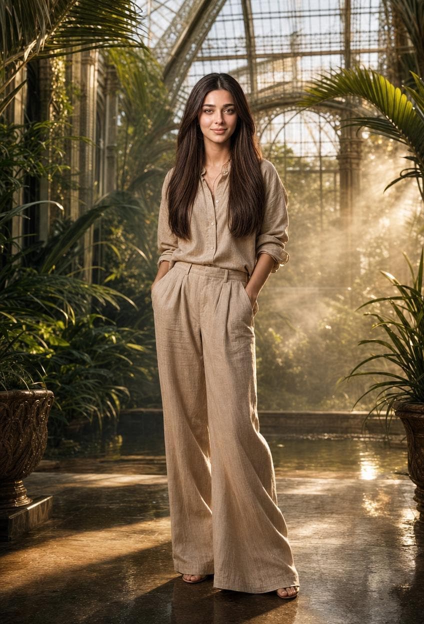 ChatGPT photo editing prompt result - Greenhouse Portrait